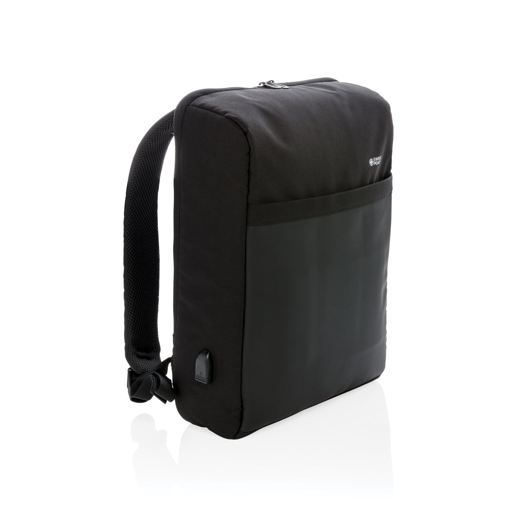 Swiss Peak 15 anti-theft RFID & USB backpack PVC free