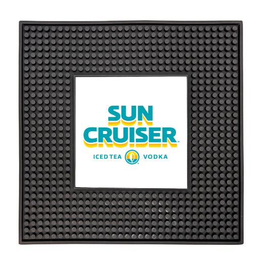Custom Rubber Service Mat with Square Imprint Area - 12" x 12"
