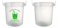 32 oz Plastic Rum Buckets with Custom Sticker