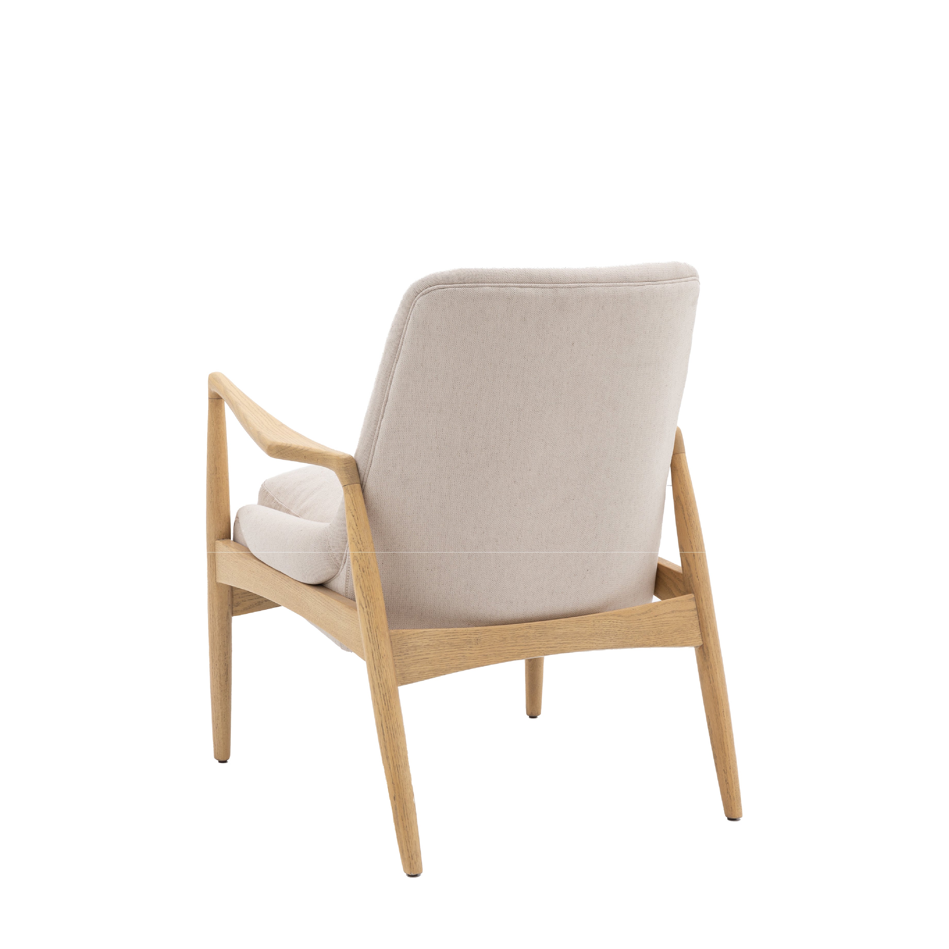 Carrera Linen Mid-Century Modern Armchair | Natural