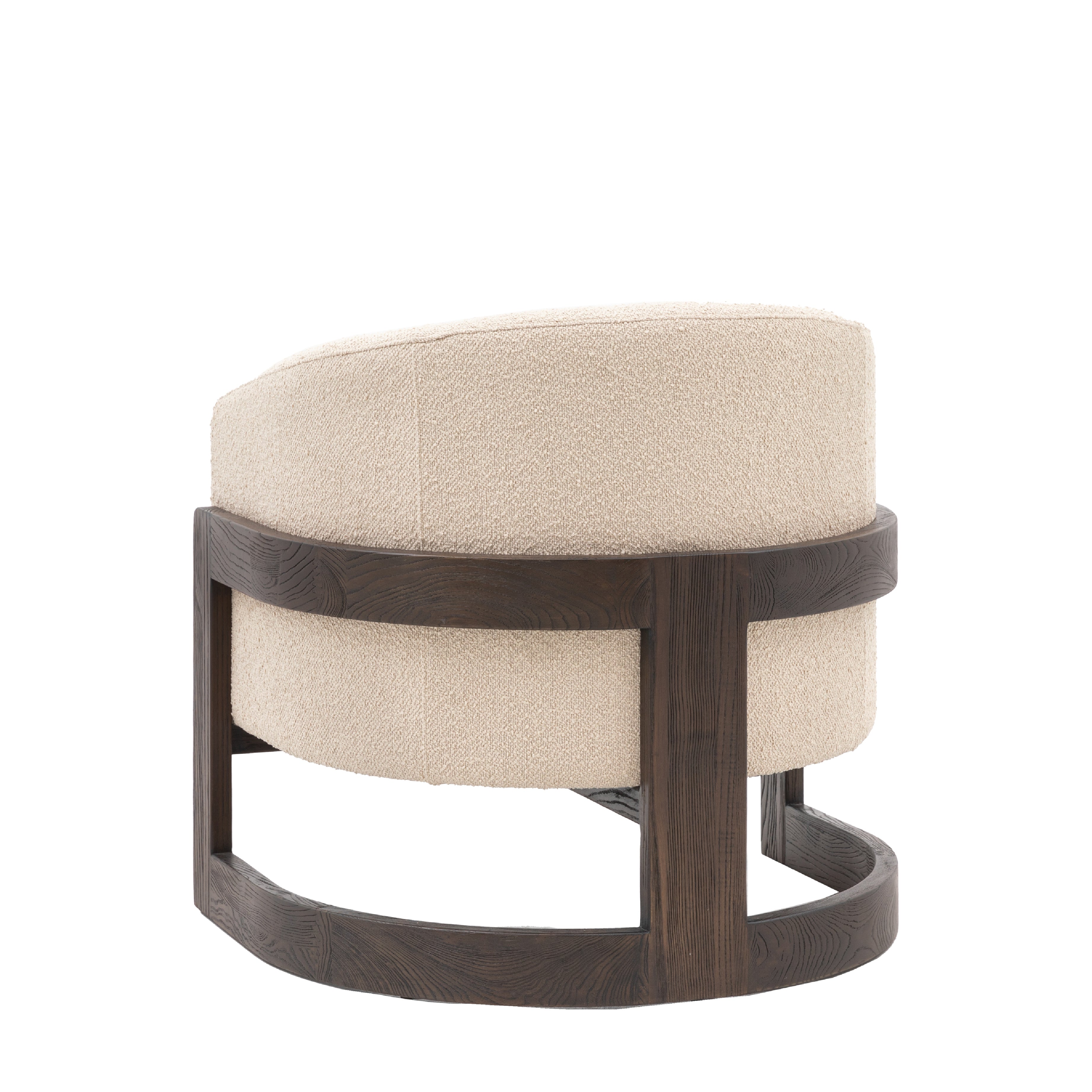 Cercola Curved Boucle Armchair | Cream