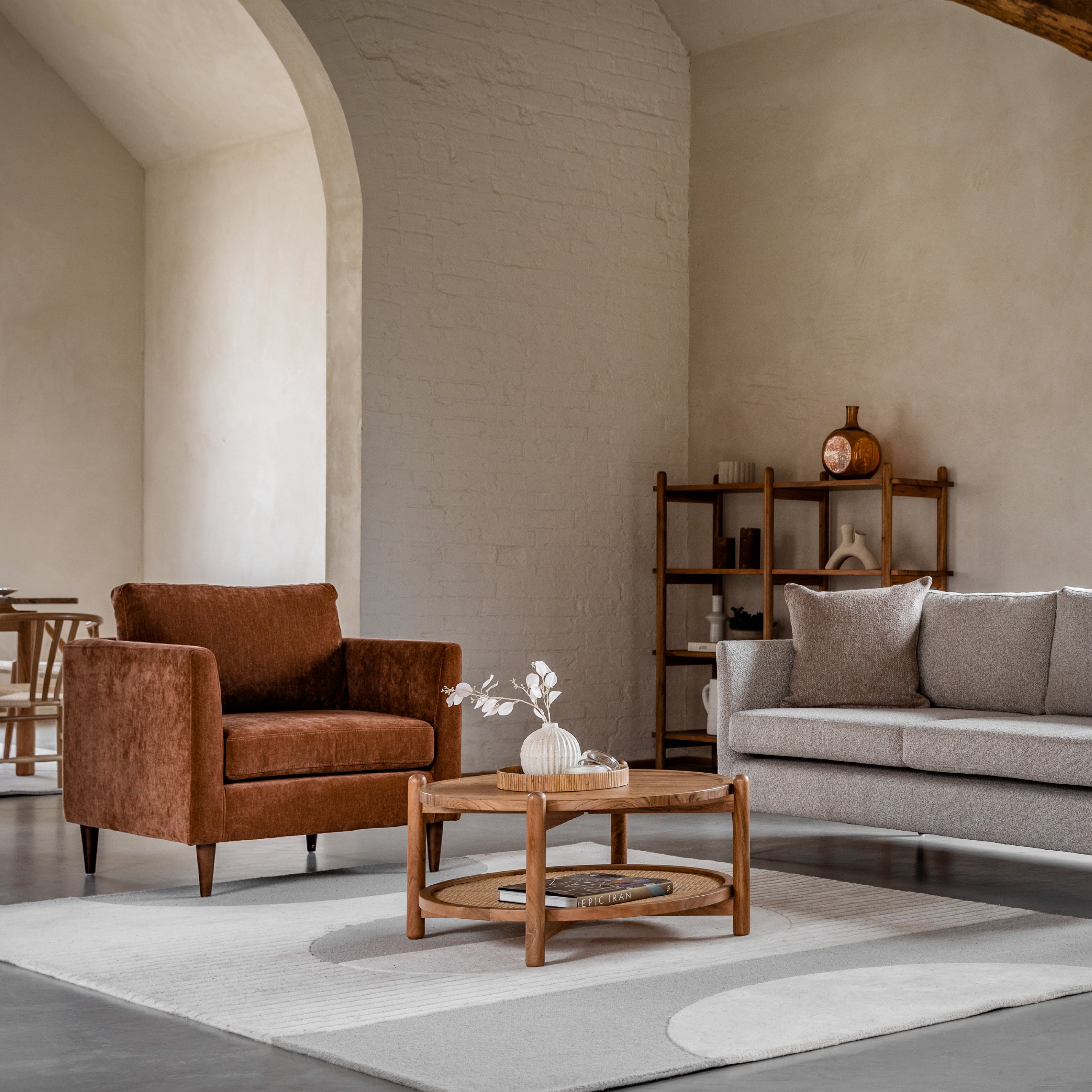 Gateford Upholstered Armchair | Rust