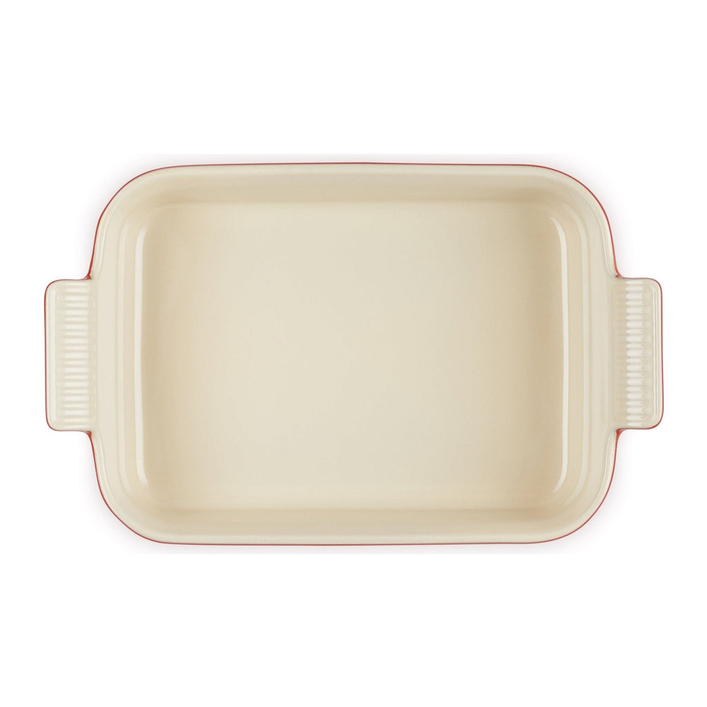 Deep Rectangular Heritage Dish | Stoneware | Cerise | 26cm