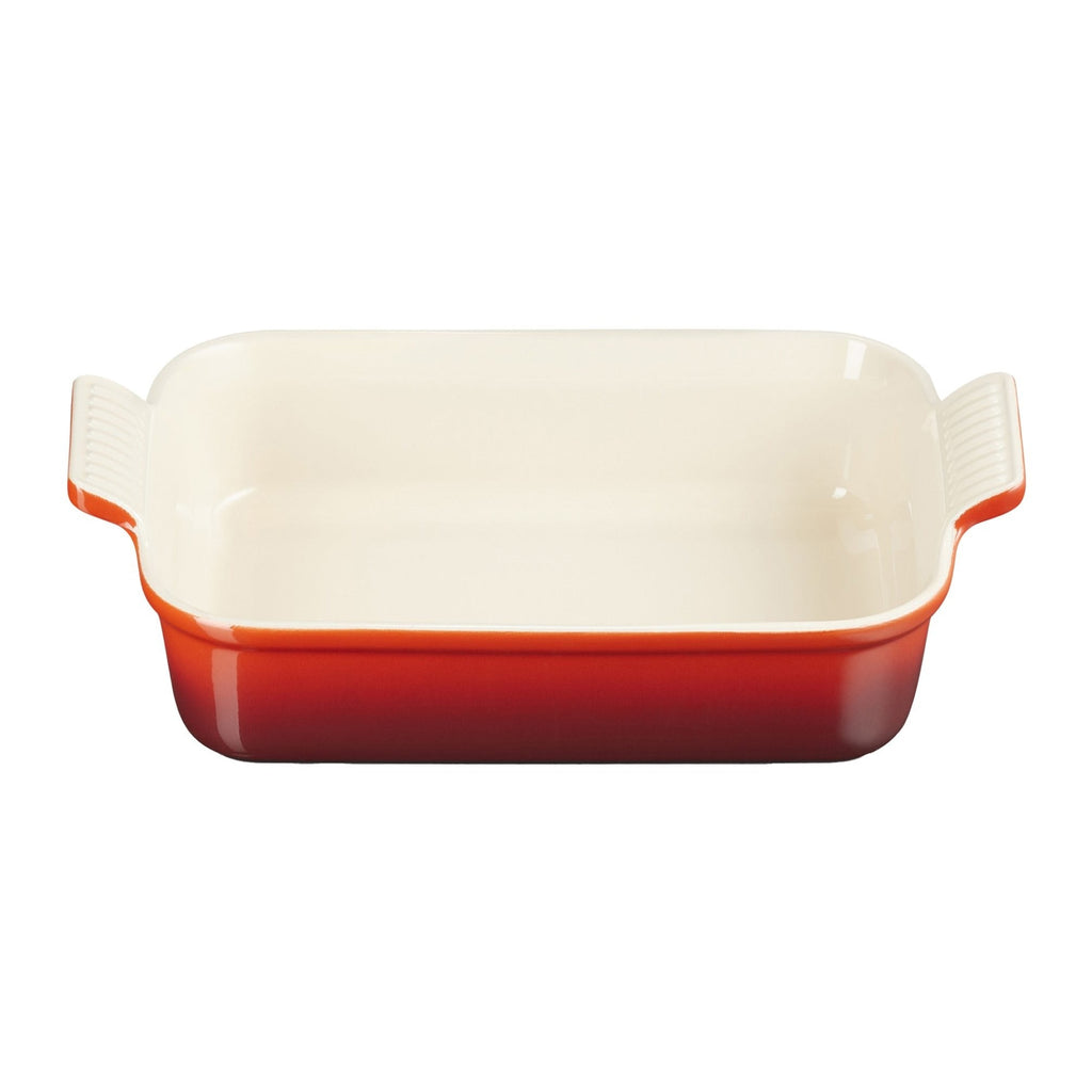 Deep Rectangular Heritage Dish | Stoneware | Cerise | 26cm