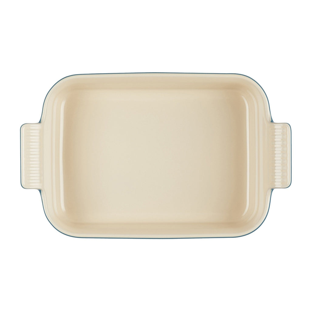 Deep Rectangular Heritage Dish | Stoneware | Deep Teal | 26cm