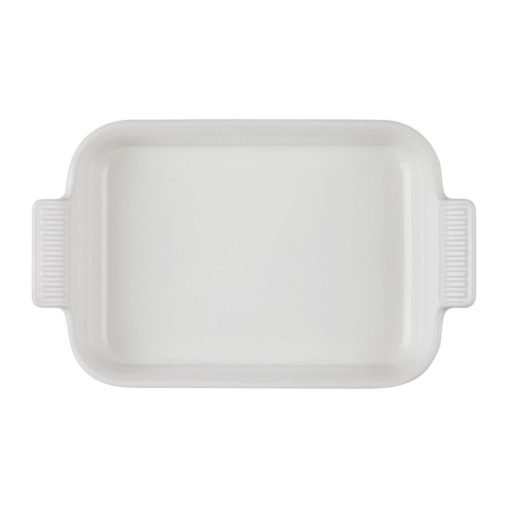 Deep Rectangular Heritage Dish | Stoneware | Meringue | 26cm