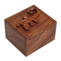 Handcrafted Suar Wood Gecko Decorative Box - Protective Gecko