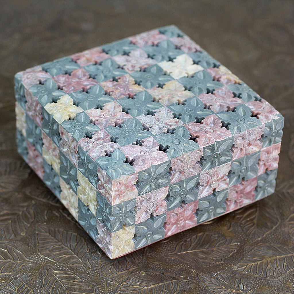 Soapstone box - Patchwork Garden