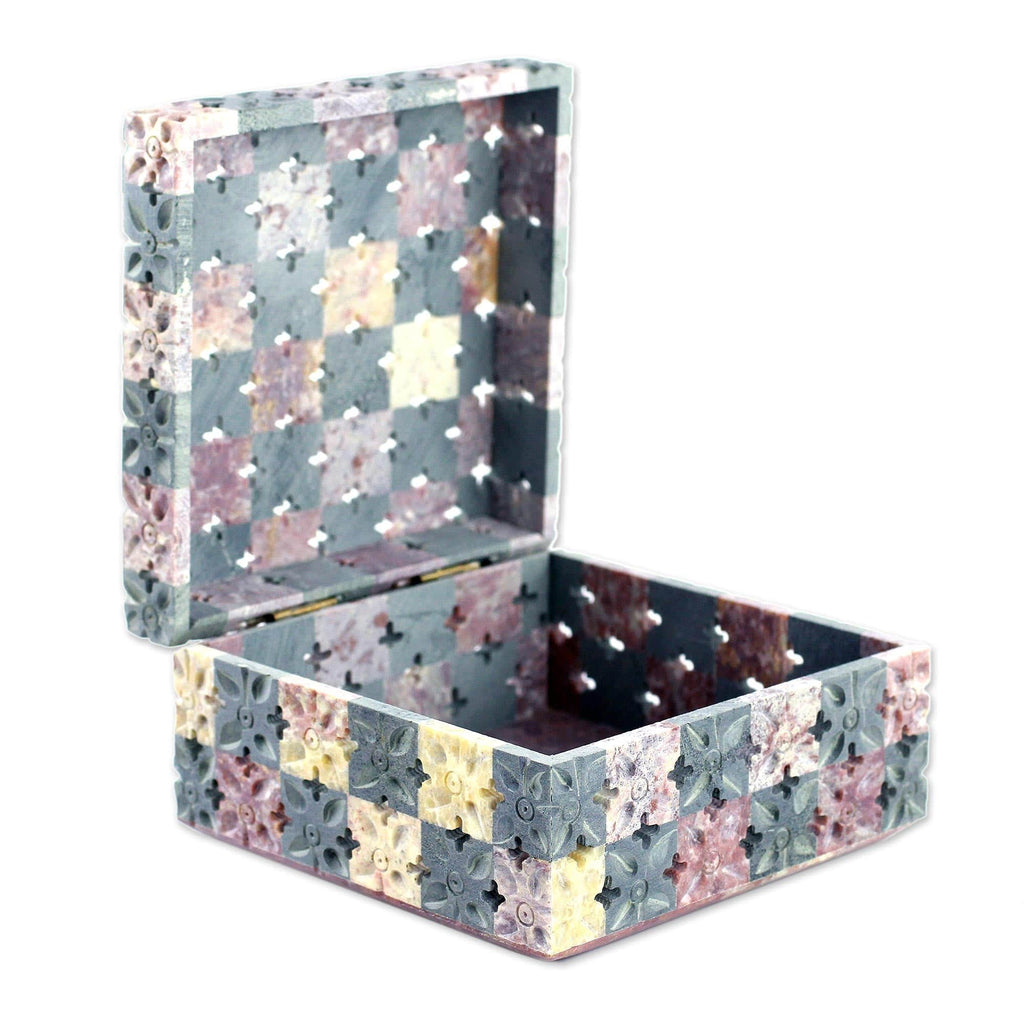 Soapstone box - Patchwork Garden