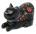 Fair Trade Lacquerware Mango Wood Decorative Box - The King's Kitty Cat
